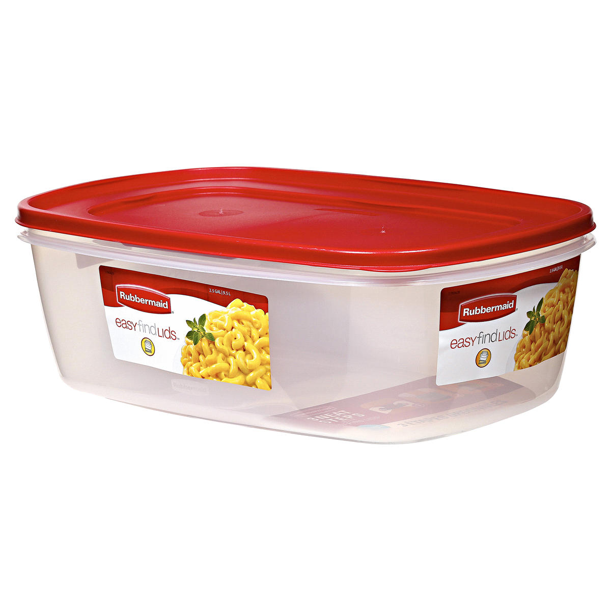 slide 5 of 5, Rubbermaid Easy Find Lids Rectangle Food Storage Container, 2.5 gal