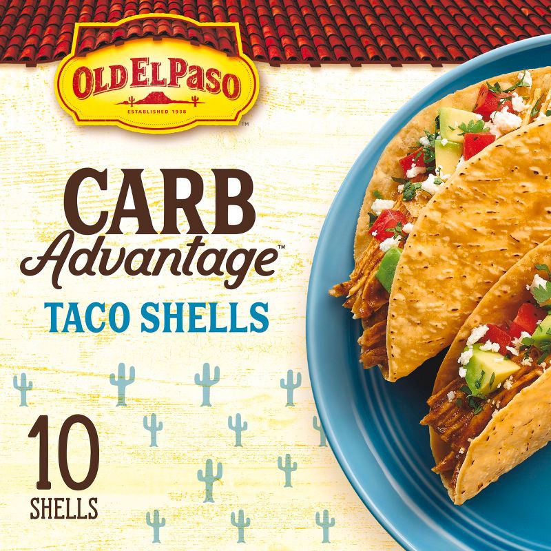 slide 3 of 8, Old El Paso Low Net Carb Taco Shells Gluten Free - 10ct / 4.6oz, 10 ct, 4.6 oz