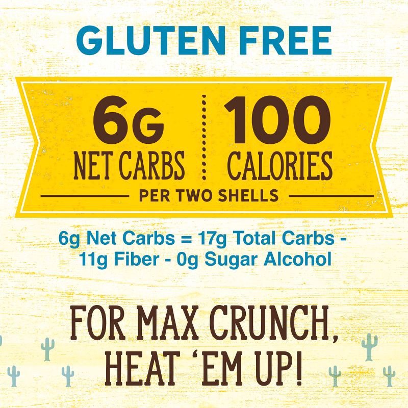 slide 4 of 8, Old El Paso Low Net Carb Taco Shells Gluten Free - 10ct / 4.6oz, 10 ct, 4.6 oz