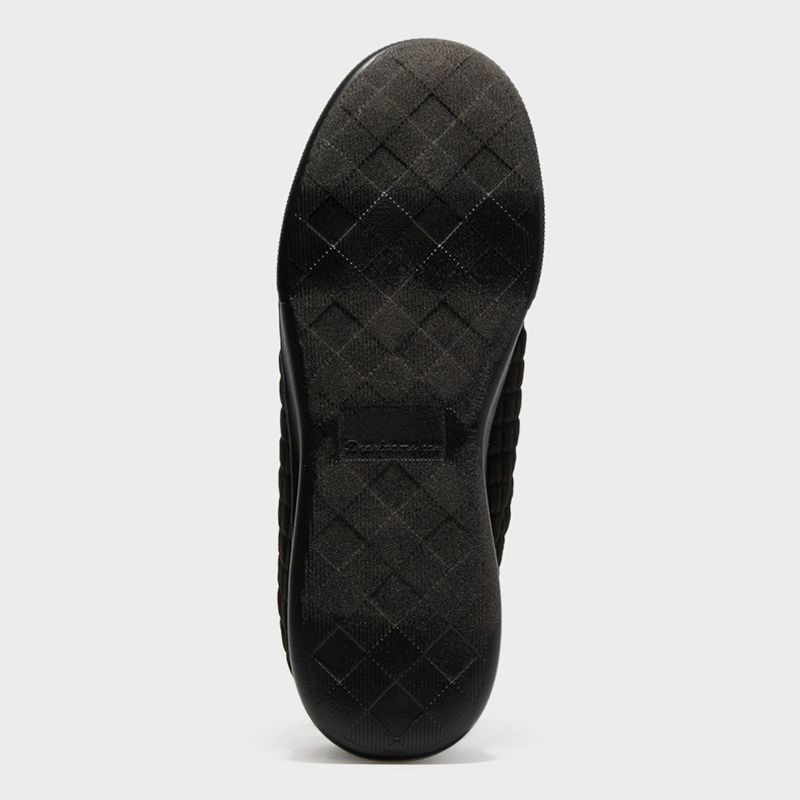 slide 4 of 4, dluxe by dearfoams Men's Julien Plush Jersey Sport Lounge Clog Slippers - Black S, 1 ct