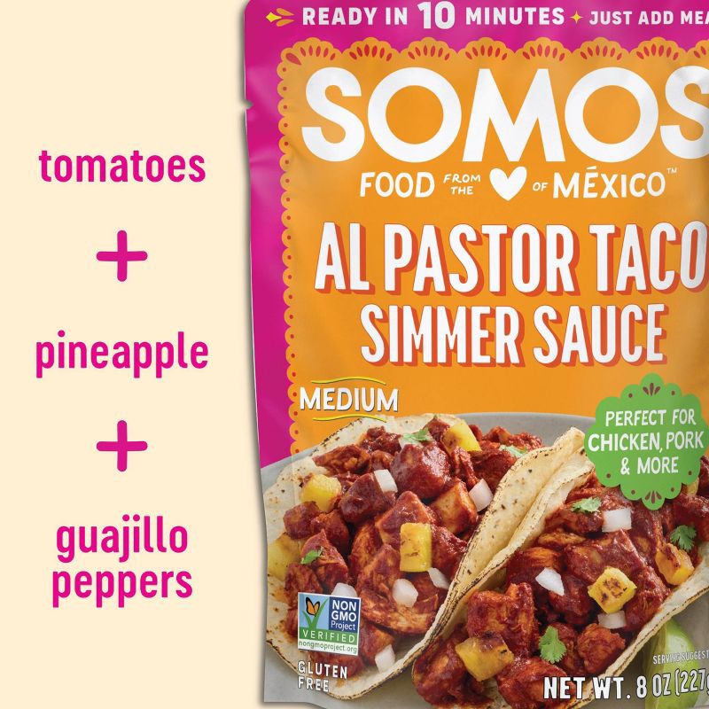 slide 5 of 6, SOMOS FOODS Somos Al Pastor Taco Simmer Sauce - 8oz, 8 oz