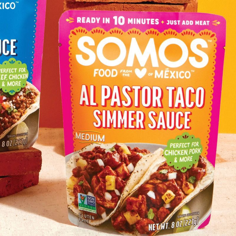 slide 6 of 6, SOMOS FOODS Somos Al Pastor Taco Simmer Sauce - 8oz, 8 oz