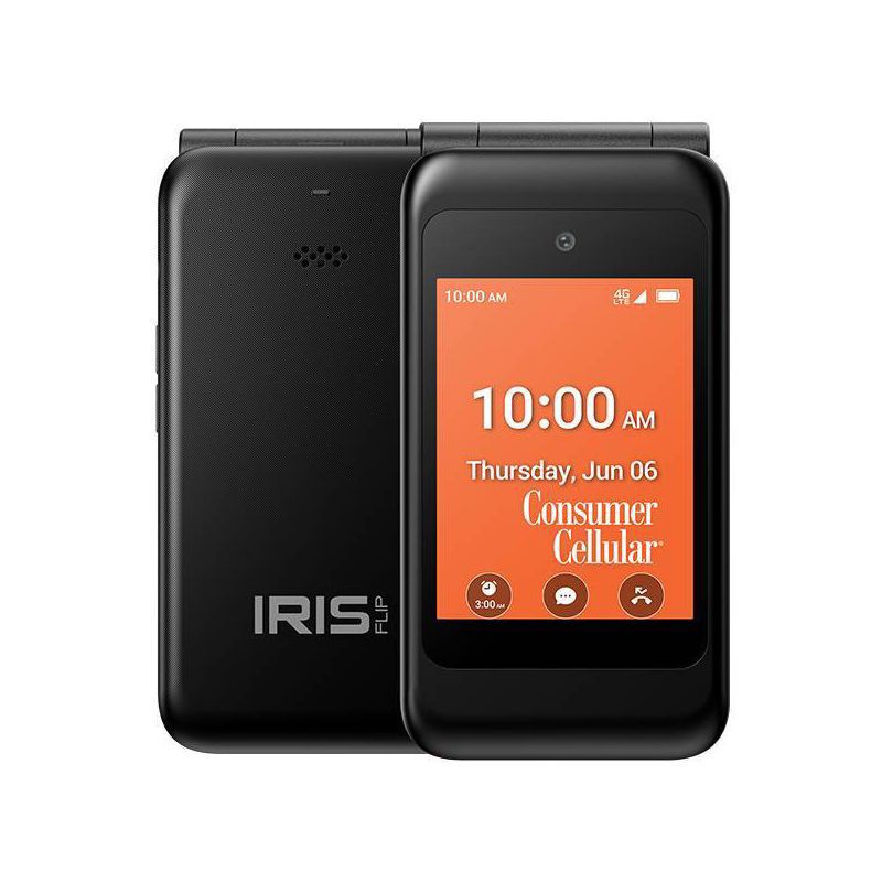 slide 1 of 11, Consumer Cellular Iris Easy Flip (8GB) - Steel Gray, 1 ct