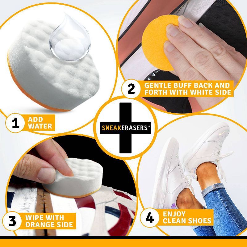 slide 3 of 8, SneakERASERS Just Add Water Shoe Cleaner - 10pk, 10 ct