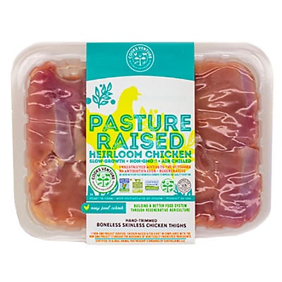 Cooks Venture Pasture Raised Heirloom Boneless Skinless Chicken Thighs ...