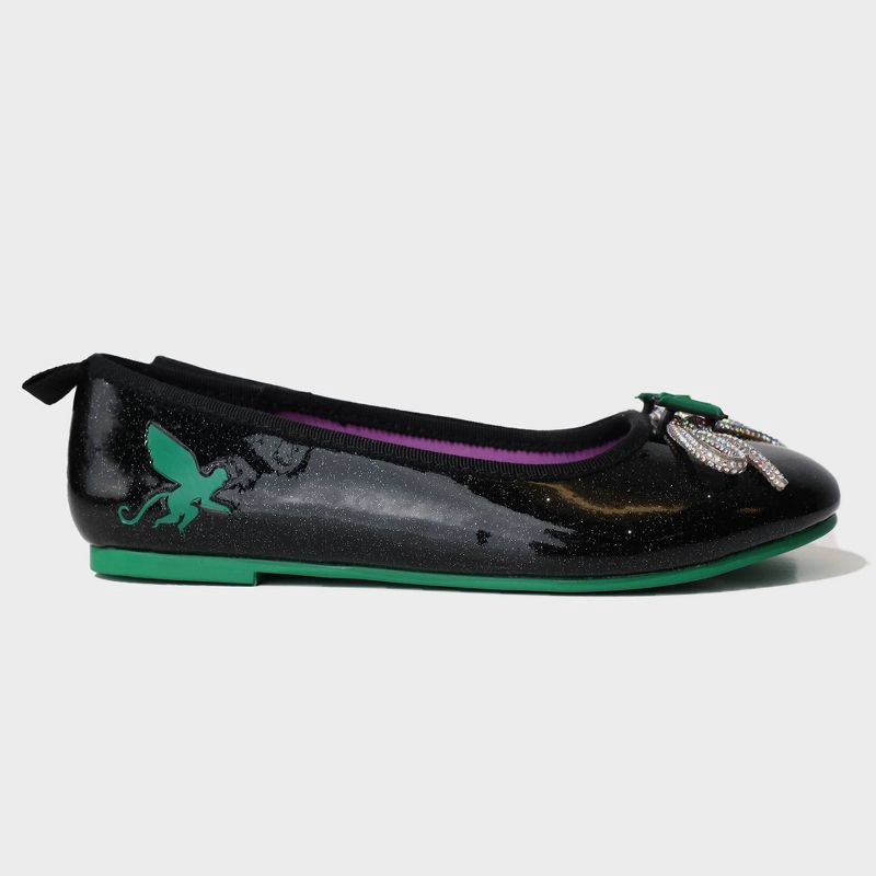 slide 2 of 4, Wicked Kids' Ballet Flats - Black 9T, 1 ct