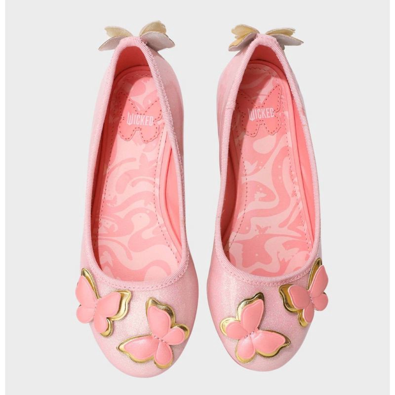 slide 3 of 5, Wicked Kids' Ballet Flats - Pink 8T, 1 ct