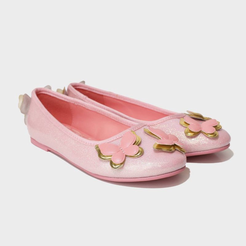 slide 1 of 5, Wicked Kids' Ballet Flats - Pink 1, 1 ct