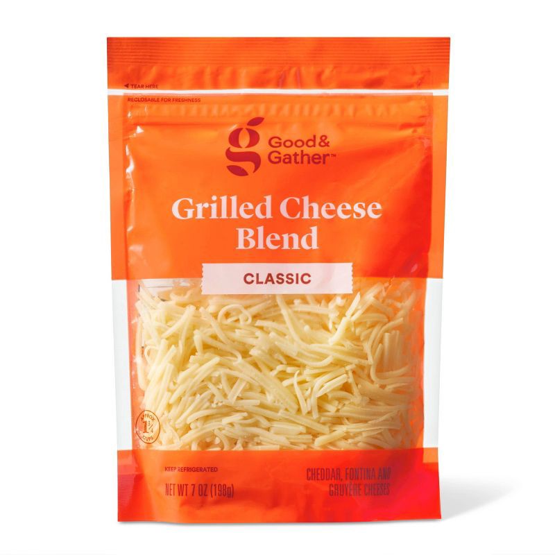 slide 1 of 3, Grilled Cheese Blend Shreds - 7oz - Good & Gather™, 7 oz