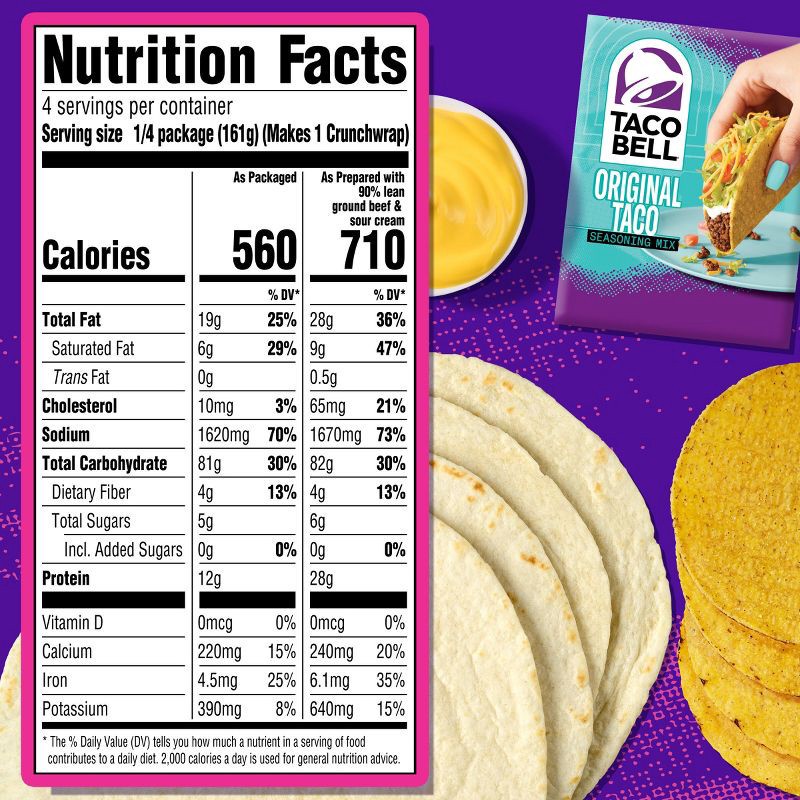 slide 4 of 5, Taco Bell Crunchwrap Supreme Kit - 22.6oz, 22.6 oz