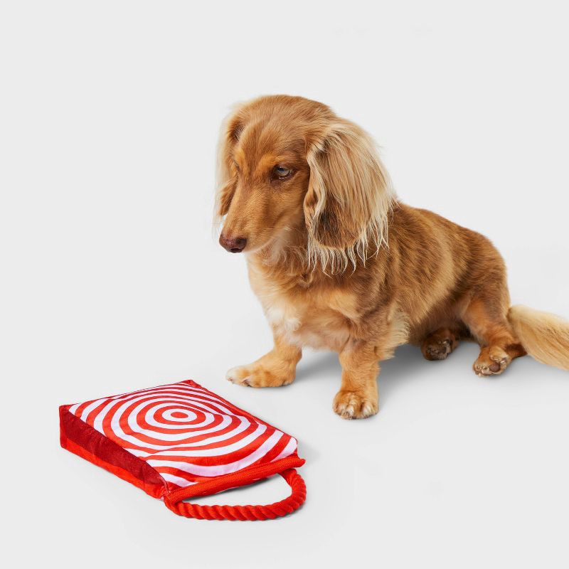 slide 2 of 3, 11" Bullseye Target Bag Dog Rope Plush Toy - Boots & Barkley™, 1 ct