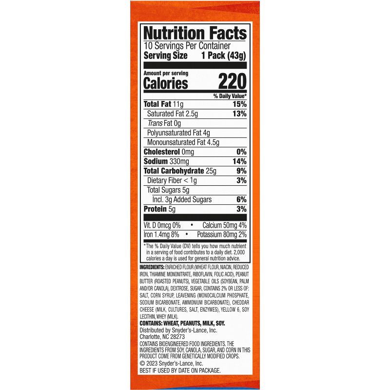 slide 6 of 6, Lance ToastChee Peanut Butter Sandwich Crackers - 15.10oz, 15.1 oz