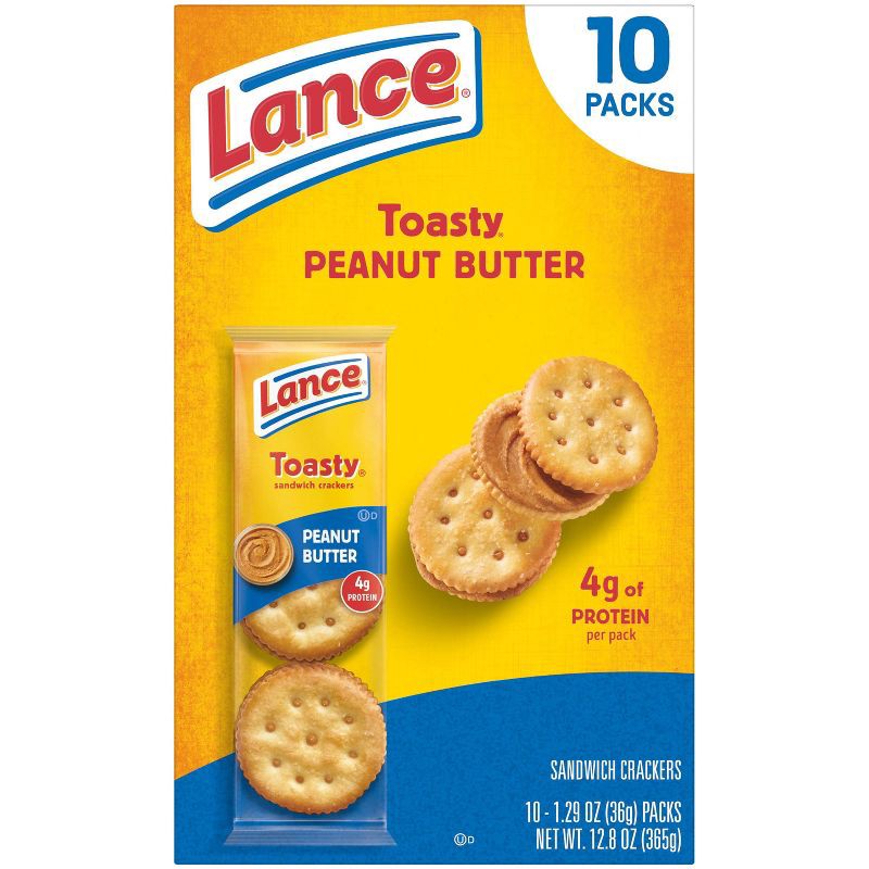 slide 2 of 6, Lance Toasty Peanut Butter Sandwich Crackers - 12.8oz/10ct, 12.8 oz, 10 ct