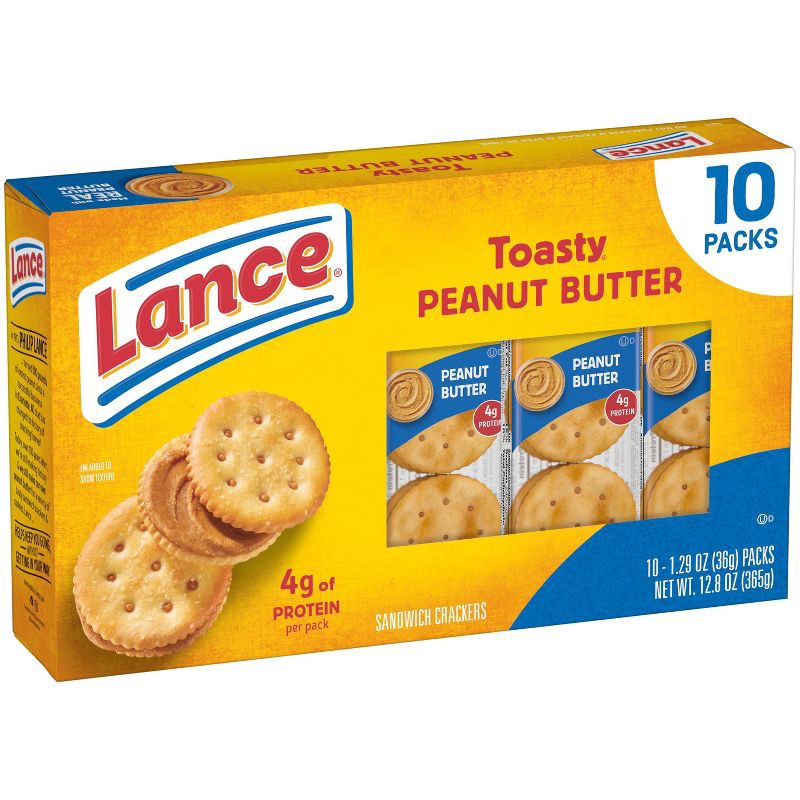 slide 4 of 6, Lance Toasty Peanut Butter Sandwich Crackers - 12.8oz/10ct, 12.8 oz, 10 ct