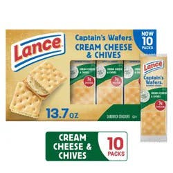 Lance Captain's Wafers Cream Cheese and Chives Sandwich Crackers - 13.7oz