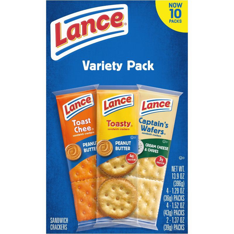 slide 3 of 6, Lance Variety Pack Sandwich Crackers - 13.9oz, 13.9 oz