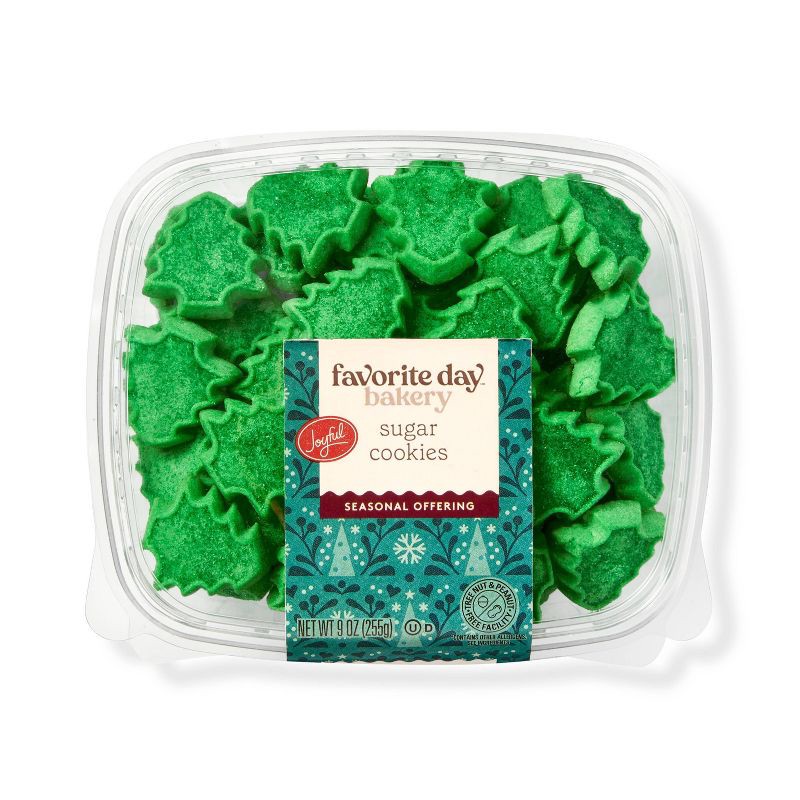 slide 1 of 3, Holiday Mini Tree Sugar Cookies - 9oz - Favorite Day™, 9 oz