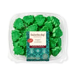 Holiday Mini Tree Sugar Cookies - 9oz - Favorite Day™