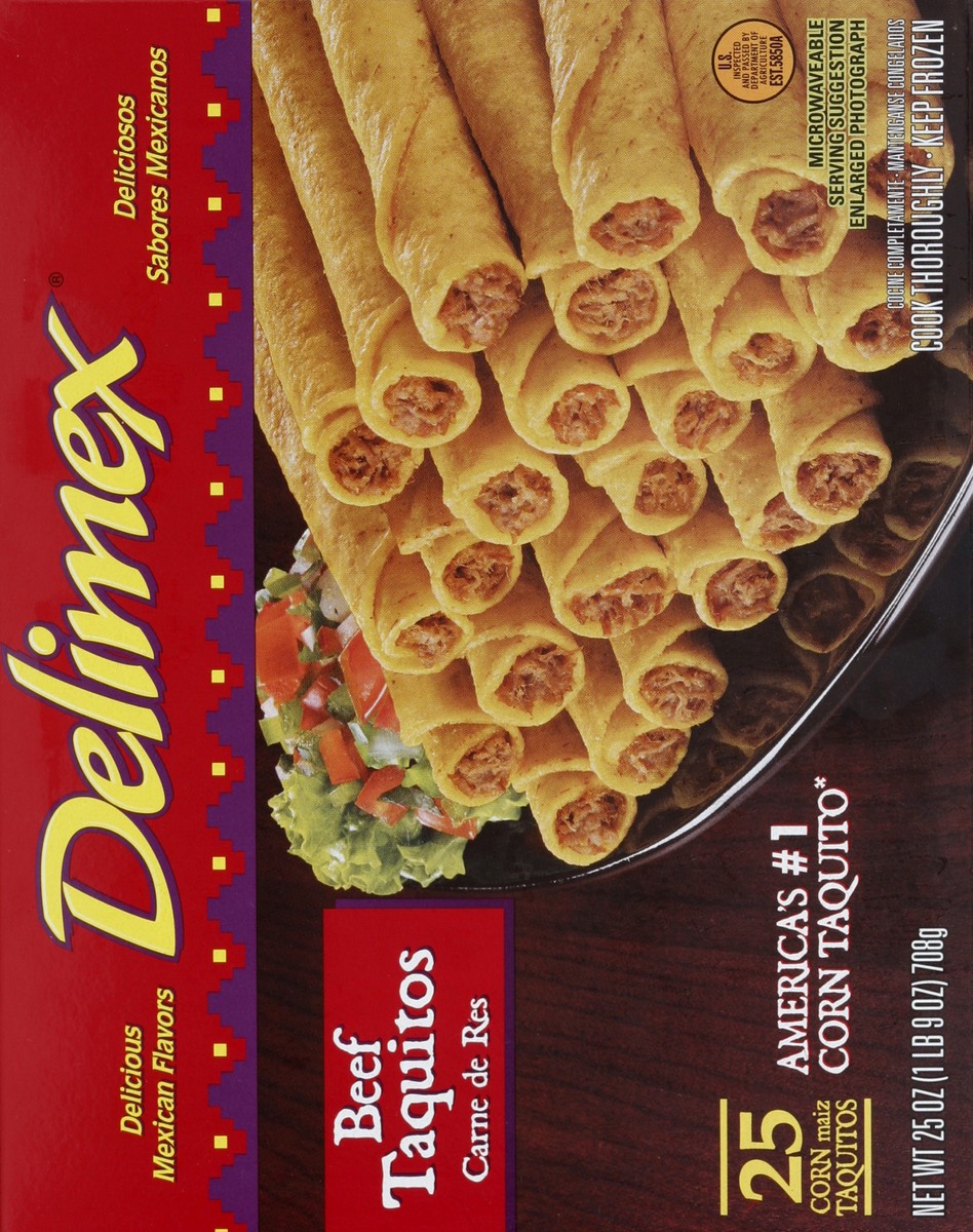 slide 6 of 6, Delimex Beef Taquitos, 60 oz