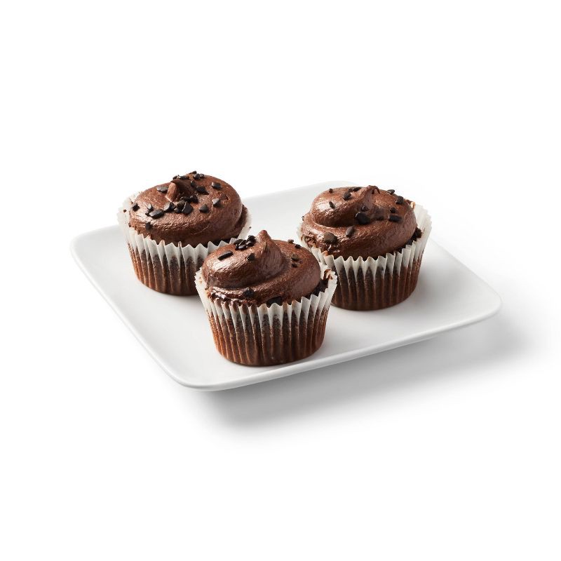 slide 3 of 3, Christmas Double Chocolate Mini Cupcakes filled with Chocolate - 10oz/12ct - Favorite Day™, 12 ct; 10 oz