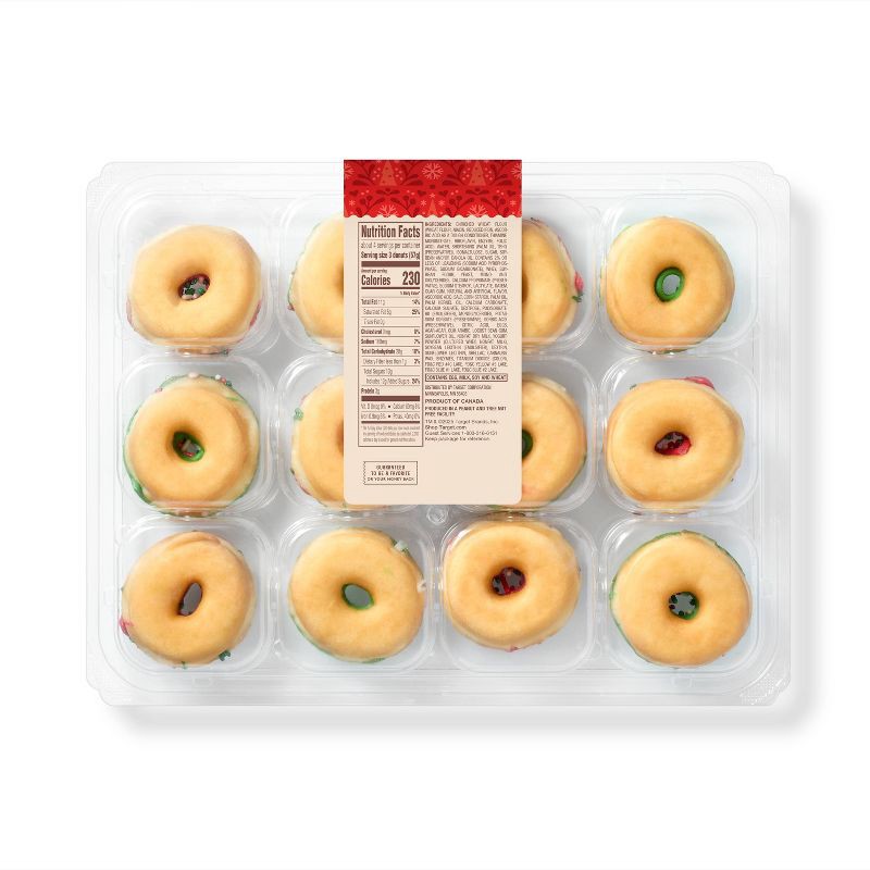 slide 2 of 3, Christmas Mini Donuts - 8oz/12ct - Favorite Day™, 12 ct; 8 oz
