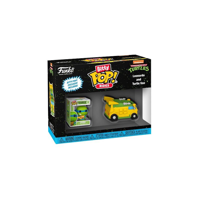 slide 3 of 5, Funko Bitty POP! Rides: Teenage Mutant Ninja Turtles Leonardo and Turtle Van Figures, 1 ct
