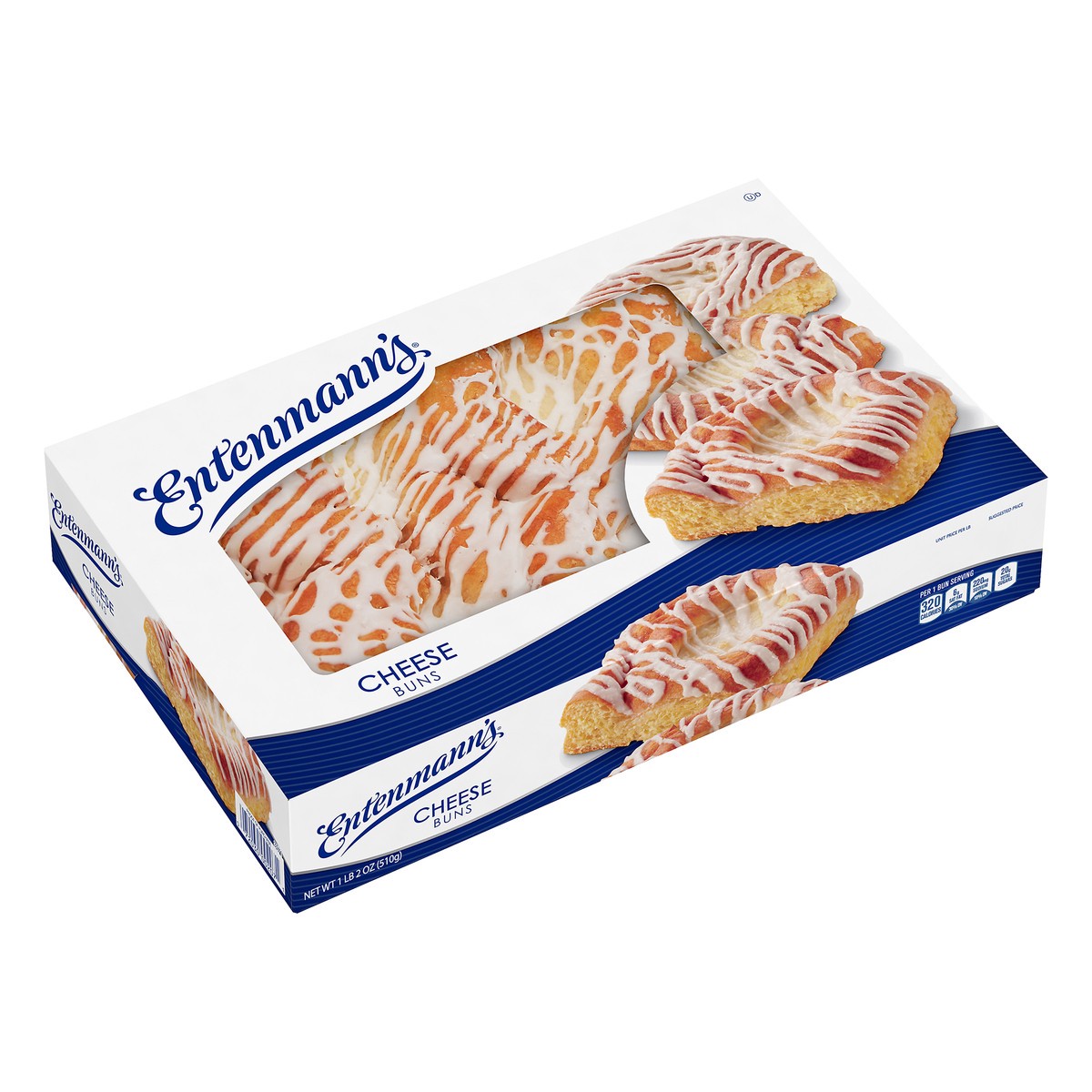 slide 7 of 9, Entenmann's Cheese Buns, 18 oz, Pastries, Box, 18 oz