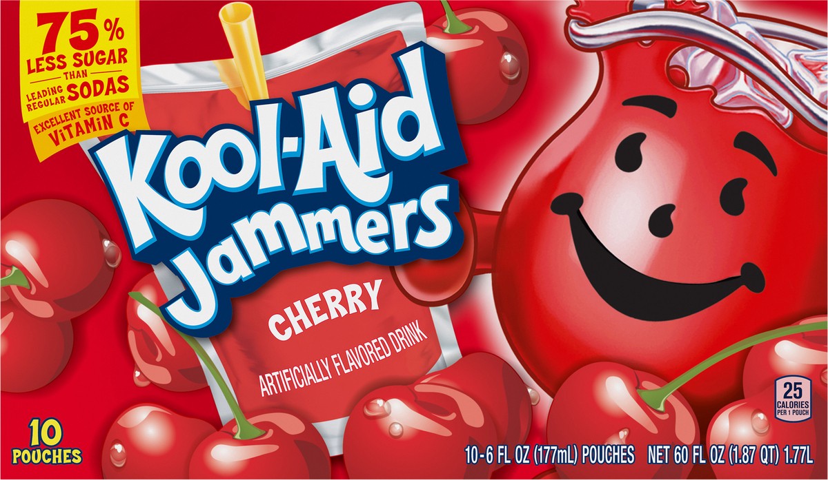 slide 6 of 9, Kool-Aid Jammers Cherry Juice, 10 ct, 10 ct; 6 fl oz
