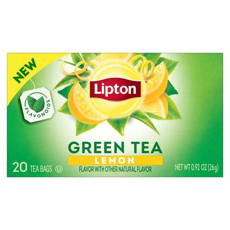 slide 3 of 7, Lipton Green Tea Bags Lemon - 20ct/0.92oz, 20 ct, 0.92 oz