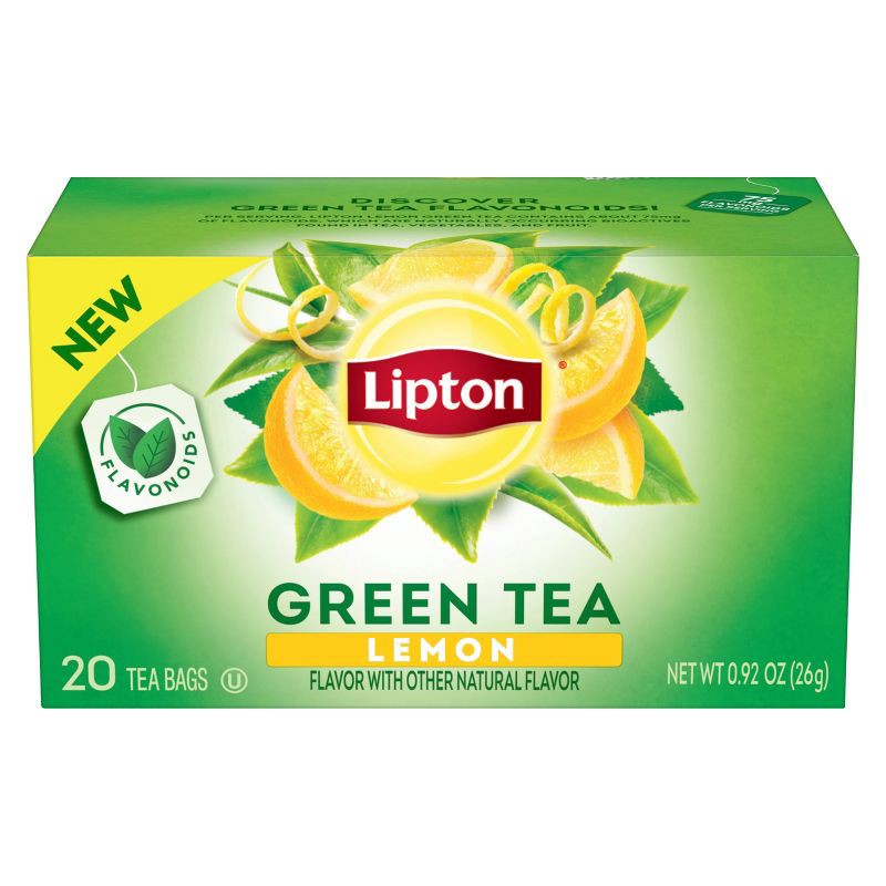 slide 1 of 7, Lipton Green Tea Bags Lemon - 20ct/0.92oz, 20 ct, 0.92 oz