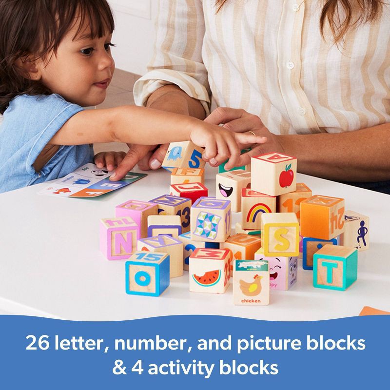 slide 7 of 9, Melissa & Doug Ms. Rachel Letter, Number, and Game Wooden Learning Blocks with Activity Cards, 1 ct