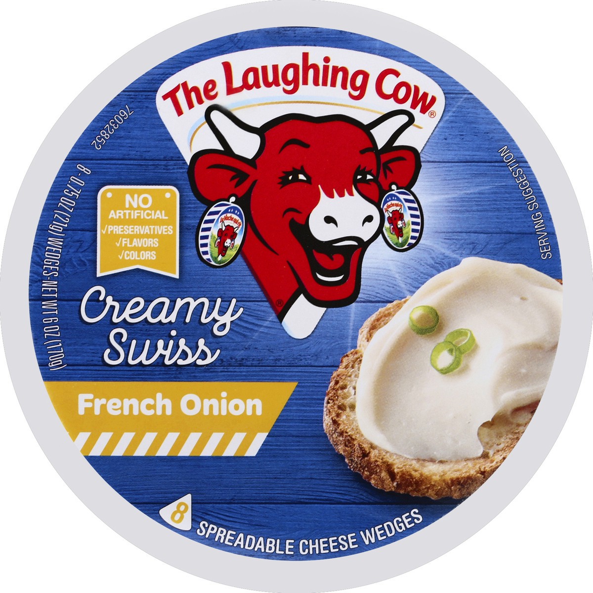 slide 1 of 4, The Laughing Cow Spreadable Cheese Wedges 8 ea, 8 ct