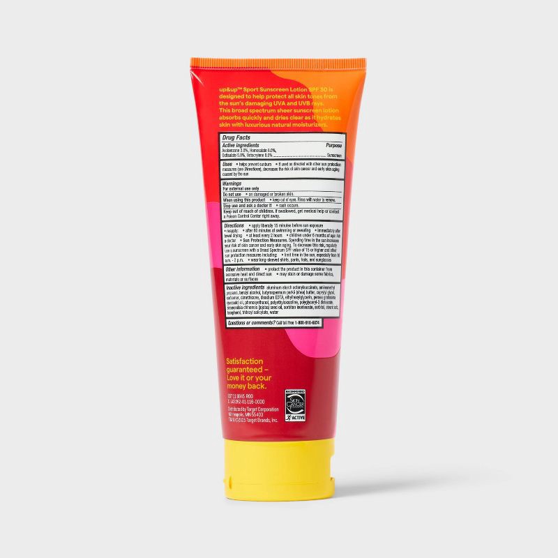 slide 3 of 6, Sport Sunscreen Lotion - SPF 30 - 8oz - up&up™, 30 x 8 oz