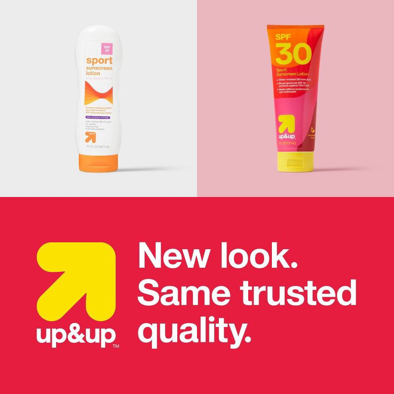 slide 4 of 6, Sport Sunscreen Lotion - SPF 30 - 8oz - up&up™, 30 x 8 oz