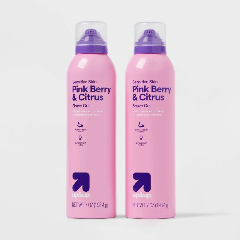 slide 4 of 5, Women's Soothing Shave Gel - Pink Berry & Citrus - 7oz/2pk - up&up™, 2 ct; 7 oz