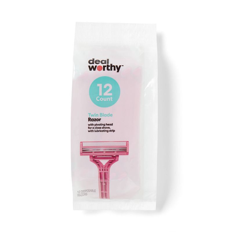 slide 1 of 3, Women's Twin Blade Disposable Razors - 12ct - dealworthy™, 12 ct