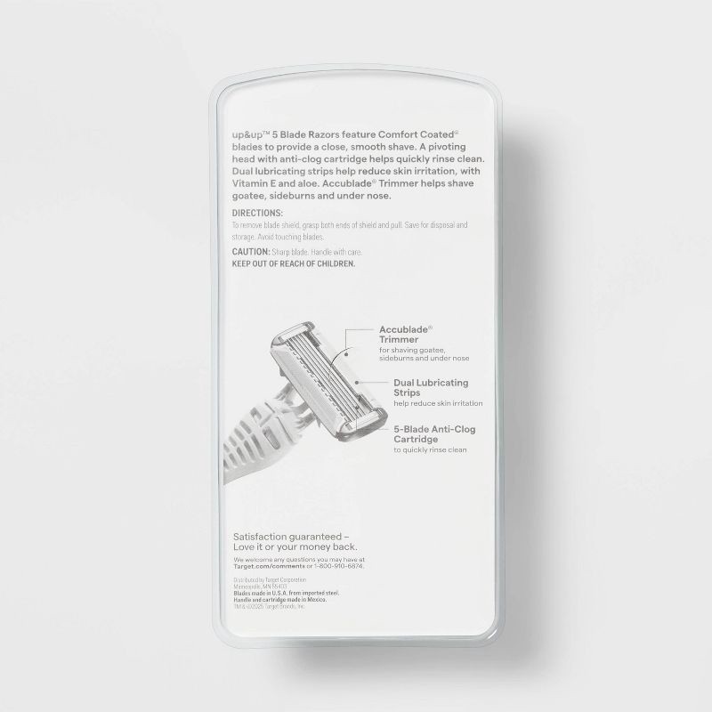 slide 3 of 4, Precision Men's 5-Blade Disposable Facial Razors - 3ct - up&up™, 3 ct