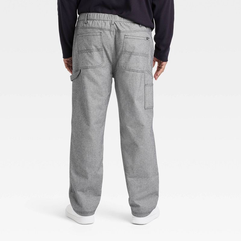 slide 2 of 3, Houston White Adult Relaxed Chino Pants - Black XL: Midweight Cotton, Herringbone Pattern, Standard Fit, 30" Inseam, Fly Button & Zipper, 1 ct