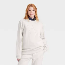 Houston White Adult Crewneck Fleece Pullover Sweatshirt - Cream XL