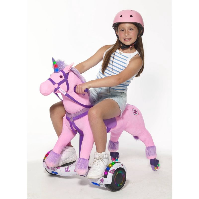 slide 4 of 9, Power Pony Riding Toy - Princess Zume V2: Steel Ride-On Animal, 8 MPH, 200 lb Capacity, 200 lb