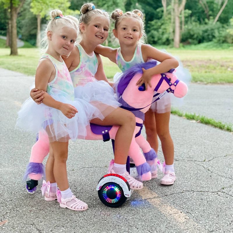 slide 5 of 9, Power Pony Riding Toy - Princess Zume V2: Steel Ride-On Animal, 8 MPH, 200 lb Capacity, 200 lb