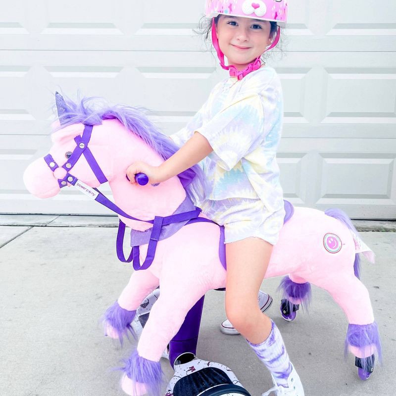 slide 7 of 9, Power Pony Riding Toy - Princess Zume V2: Steel Ride-On Animal, 8 MPH, 200 lb Capacity, 200 lb