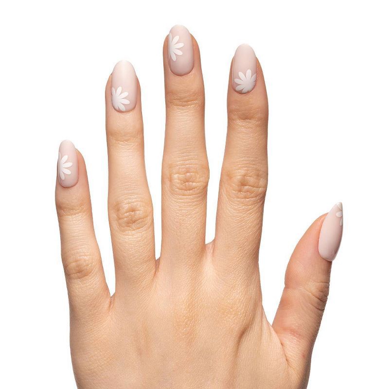 slide 3 of 6, Olive & June Fake Nails - Daisy Pop - M Oval - 32ct, 32 ct