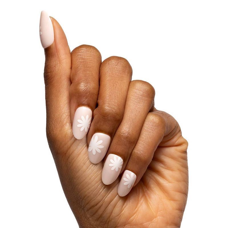 slide 4 of 6, Olive & June Fake Nails - Daisy Pop - M Oval - 32ct, 32 ct