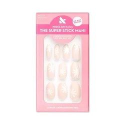 Olive & June Fake Nails - Daisy Pop - M Oval - 32ct
