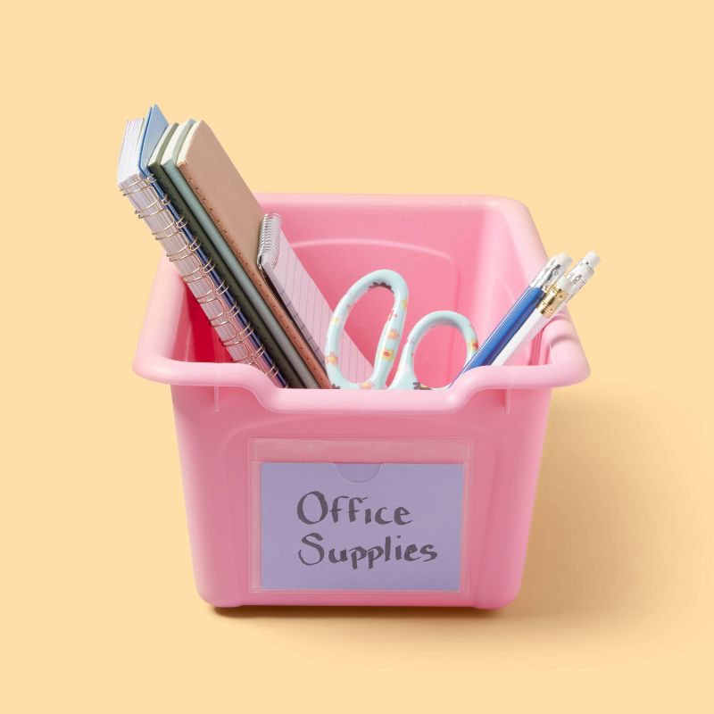 slide 2 of 3, Adhesive Bin Labels with Paper Cards Multipack, Teacher Supplies - up&up, 1 ct