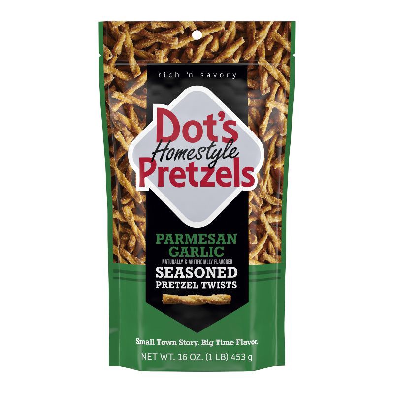 slide 1 of 5, Dot's Homestyle Pretzels Parmesan Garlic Twists - 16oz, 16 oz