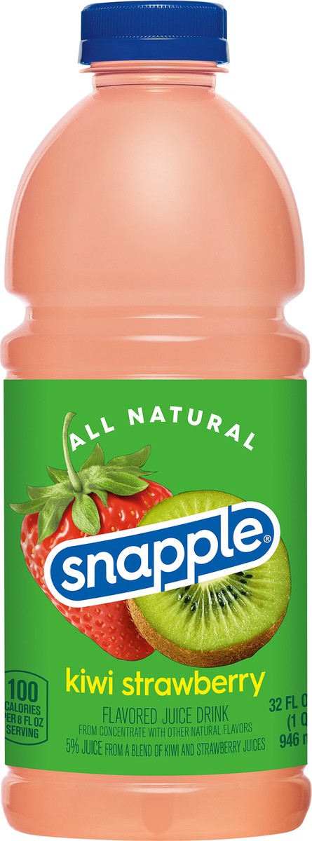 slide 4 of 7, Snapple Kiwi Strawberry Juice Drink, 32 fl oz bottle, 32 oz