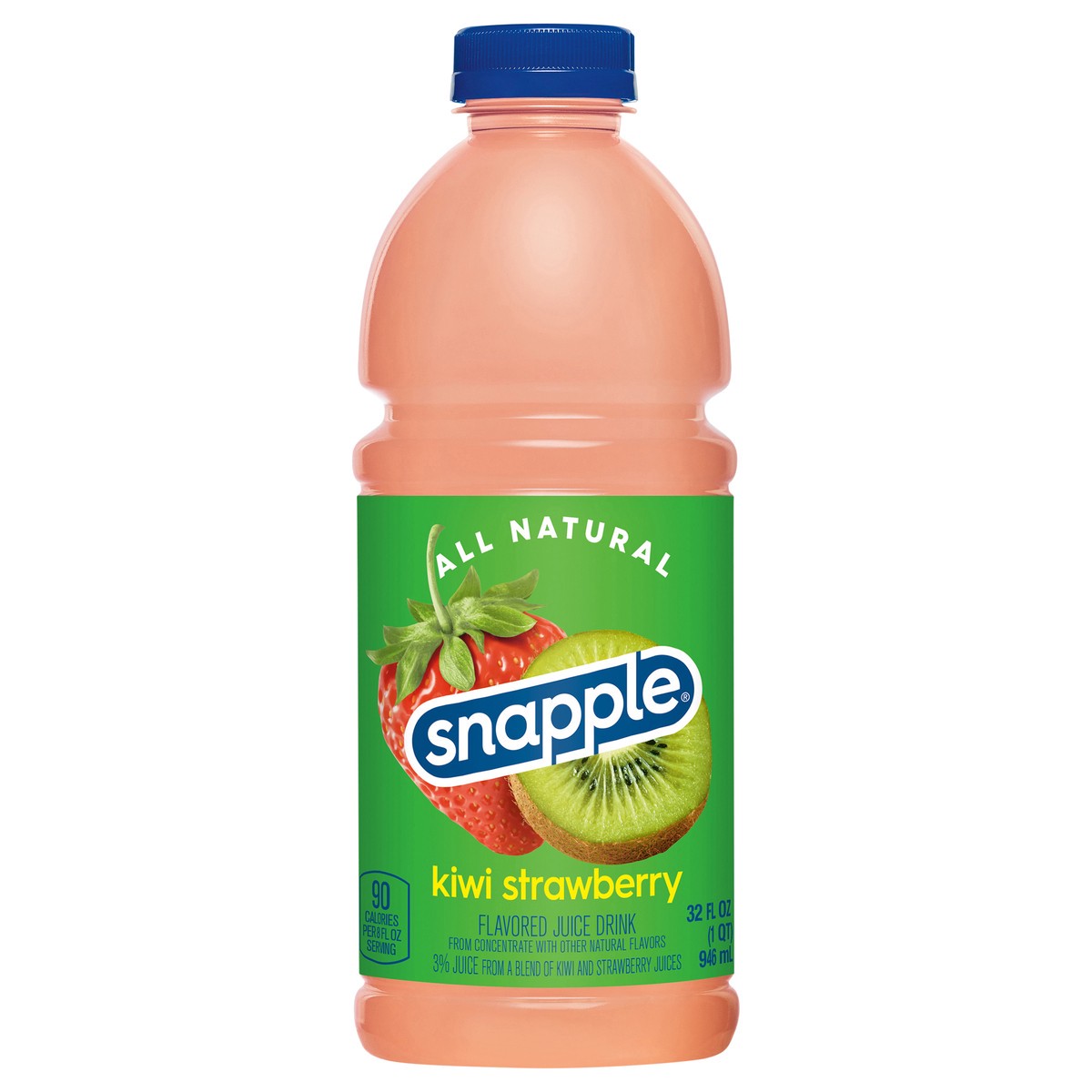 slide 1 of 7, Snapple Kiwi Strawberry Juice Drink, 32 fl oz bottle, 32 oz