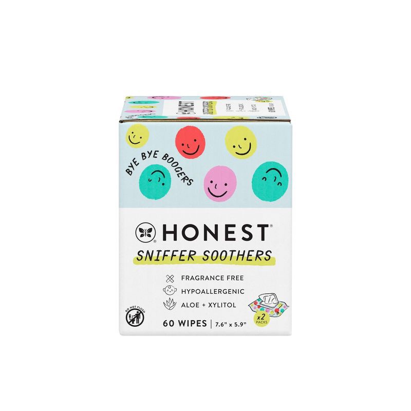 slide 10 of 10, The Honest Company Sniffer Soothers Nose and Face Wipes - 60ct, 60 ct